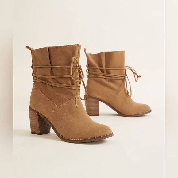 Toms Mila Ankle Tan Booties NWT Sz 9.5 - Picture 2 of 7